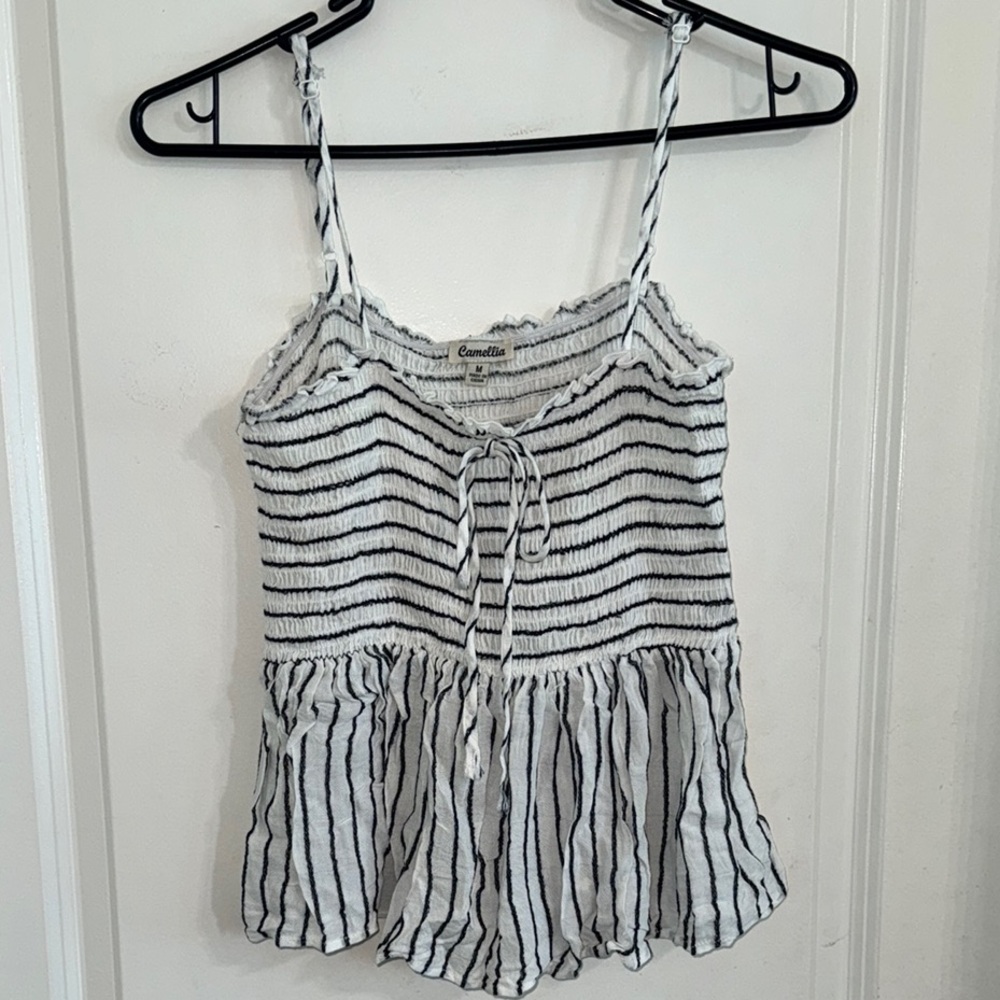 Black and White Camisole Top